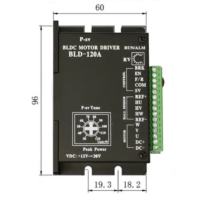 BLD70 Brushless DC Motor Driver 0.05-3A Output current 24V MAX Input voltage