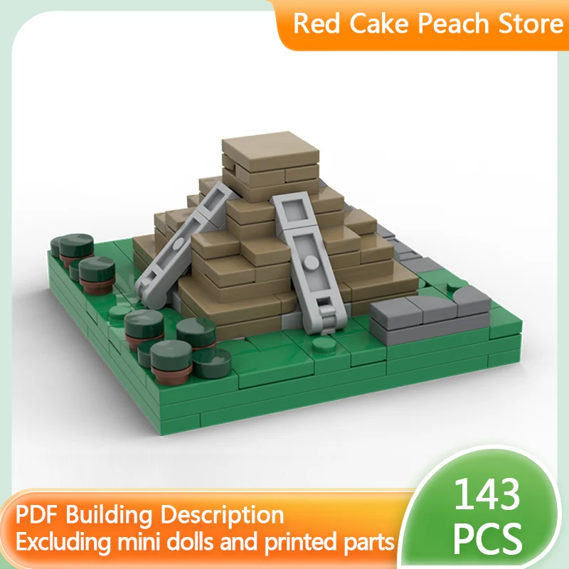 Stadtansicht-Modell MOC Bausteine Antike Stadtruinen Modulare Technologie Kinder-Urlaubsgeschenke Zusammenbaubares Spielzeug-Set