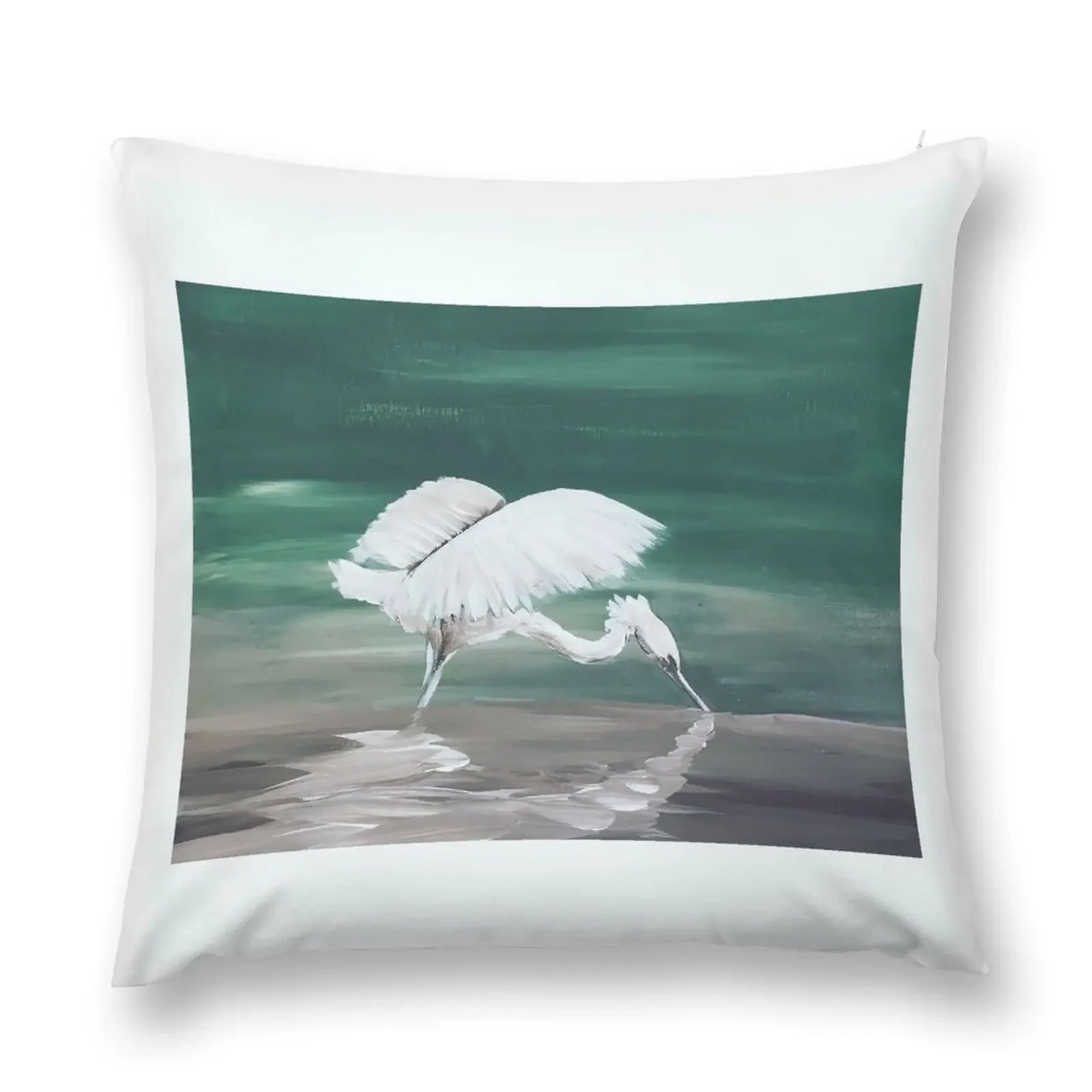 Egret Fishing Throw Pillow Christmas Throw Pillows Covers christmas cushions covers Christmas Pillow Covers pillow