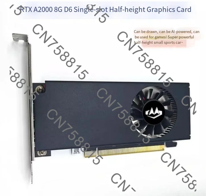 Single-slot Half-height Compact Card,，Support DLSS Ray Tracing Technology. A2000 8GB Graphics Card