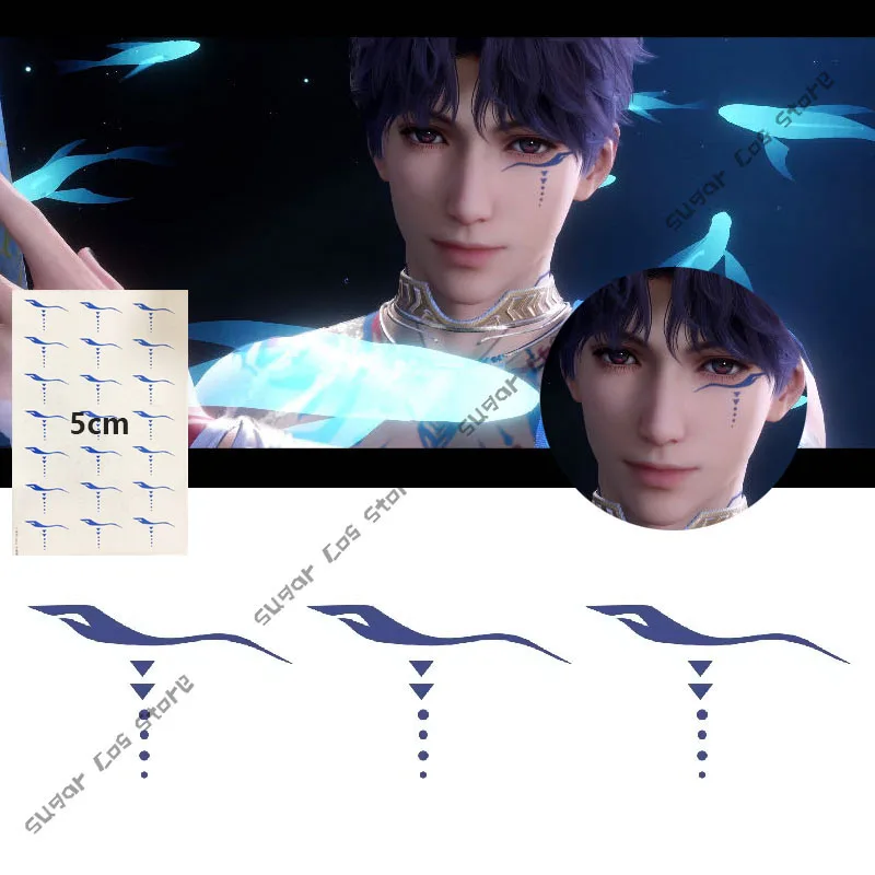 אהבה עמוק בחלל משחק קוספליי מדבקות cosplay קעקוע מדבקות rafayel cos עמיד למים קעקוע עמיד למים זמנית Halloween הגוף זמני