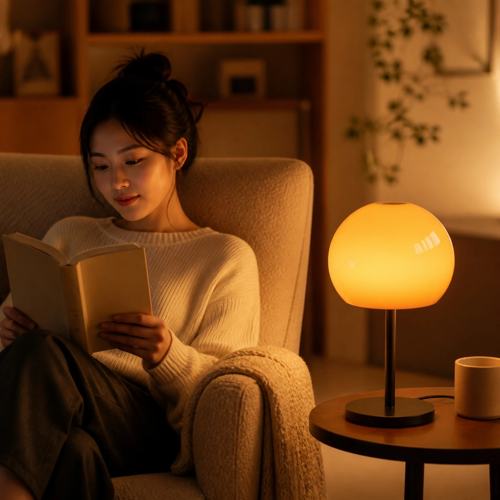 Spherical Acrylic Lampshade Glare Reducing Sunset-Yellow Spherical Lamp Cover Household Lamp Shade Lightweight for Bedrooms