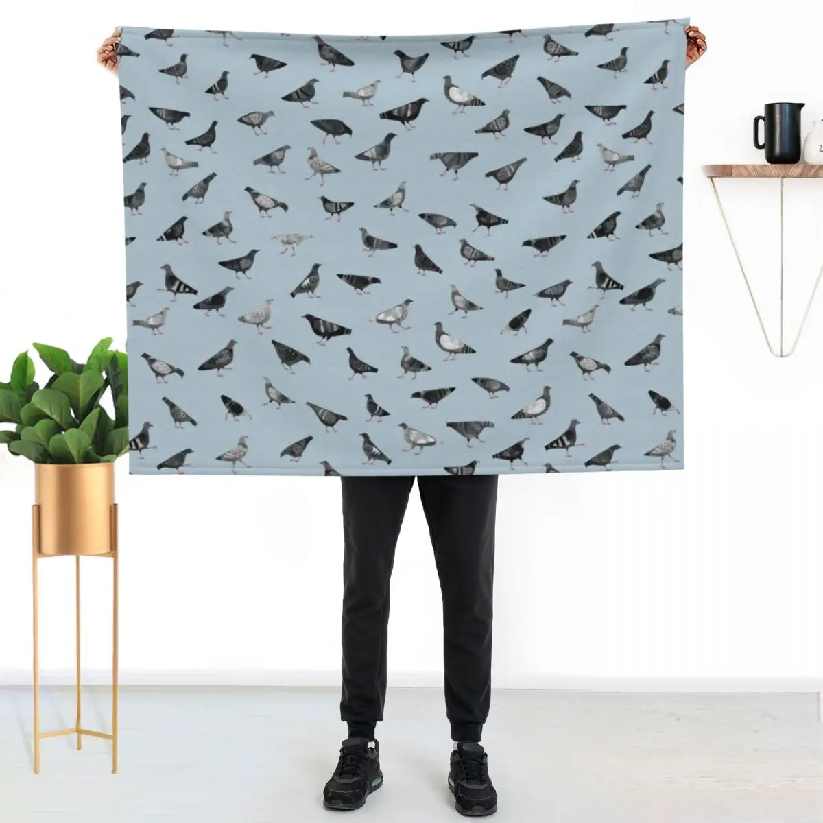 Pigeons Doing Pigeon Things Throw Blanket Shaggy Multi-Purpose sofa bed Baby Custom Fashion Sofas Blankets