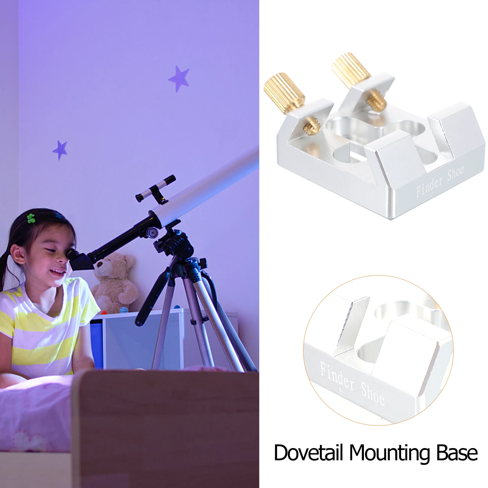 

1pc Aluminium Alloy Dovetail Base Telescope Mount Slot Bracket For Astronomical Scope Mounting Durable Lightweight
