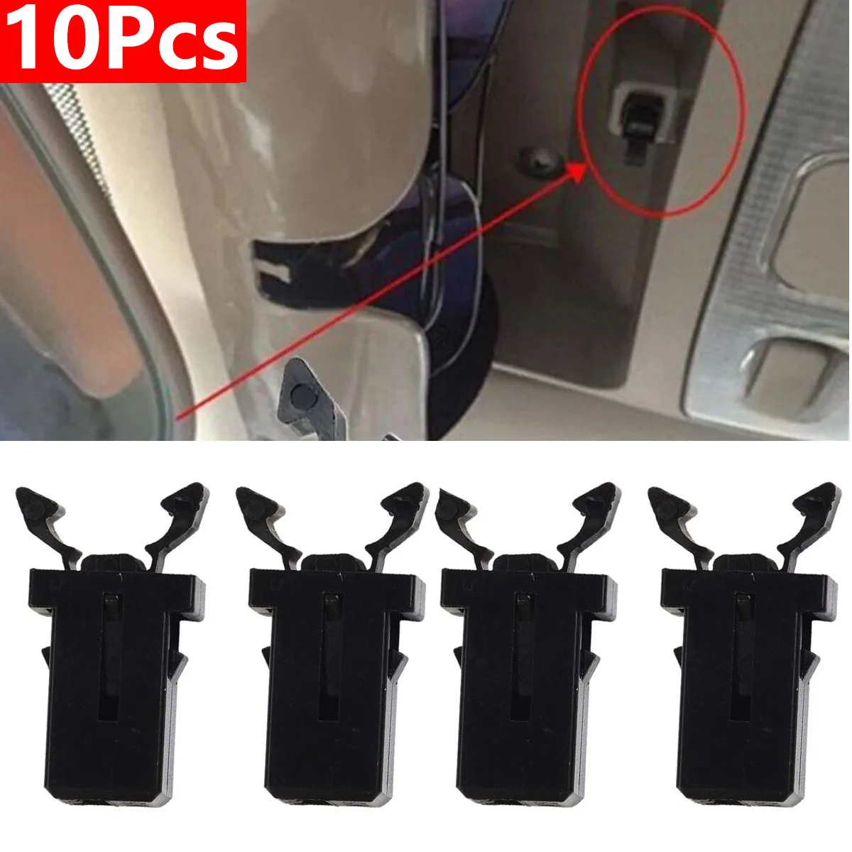 10Pcs Car Sunglasses Holder Catch Latch Storage Box Lid Switch Overhead Console Roof Clip Console Latch Switch For Most Trash