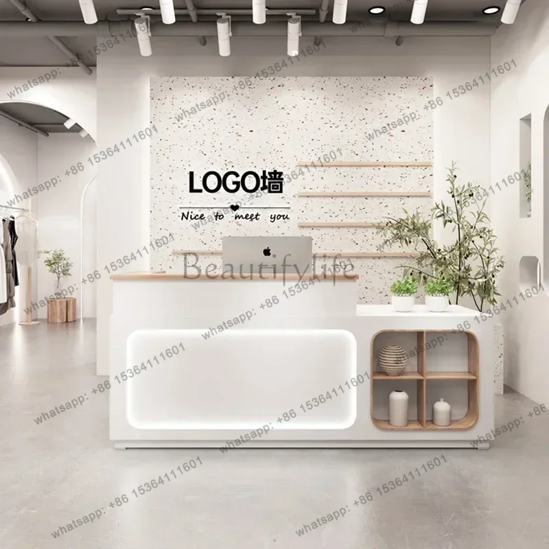 Factory Direct Sales Italian Style Clothing Shop Reception Desks Hotel Designer Simplicity Reception Desks Beauty Salon Furnitur