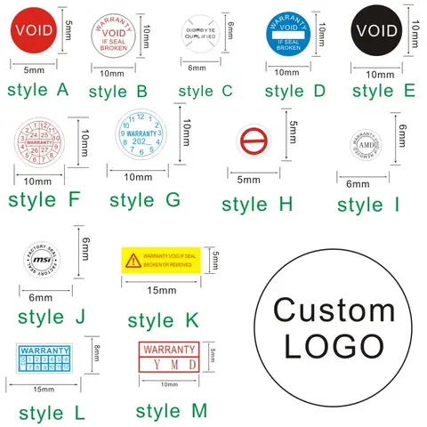 Factory Wholesale Warranty Seal Label Safety Protection Sticker Void If Seal Broken Damaged Shredded Paper Small Batch Custom