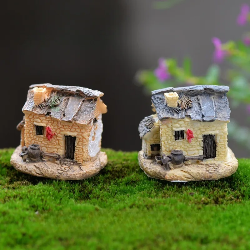 Small House, Micro Landscape Decoration Accessories, Resin Small House Ornament, Villa, Ornament