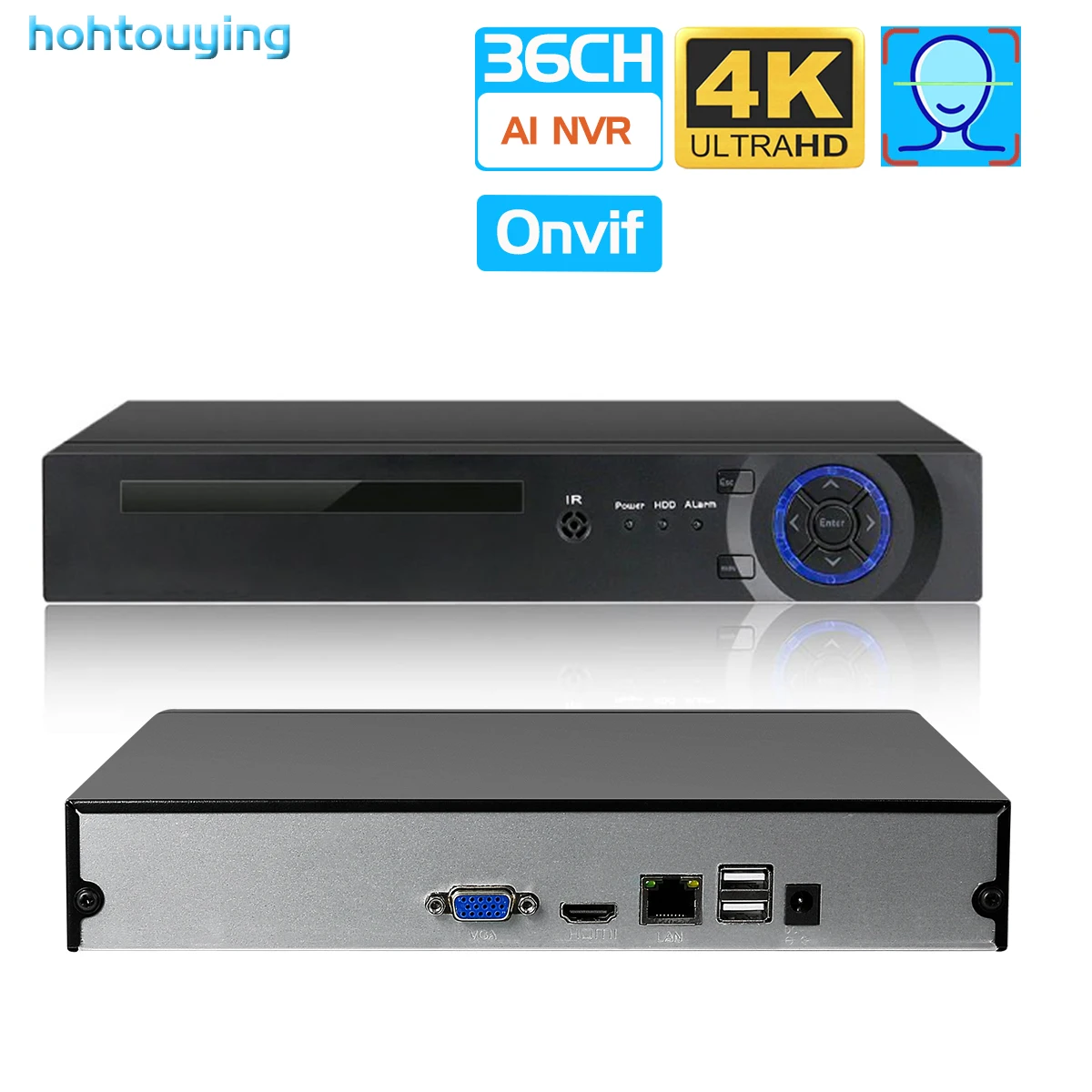 

36ch 16ch 10ch 4K 8.0MP H.265 NVR Recorder For HD 1080P 3MP 4MP 5MP 8MP POE IP Camera 802.3af ONVIF 2.4 XMEYE App