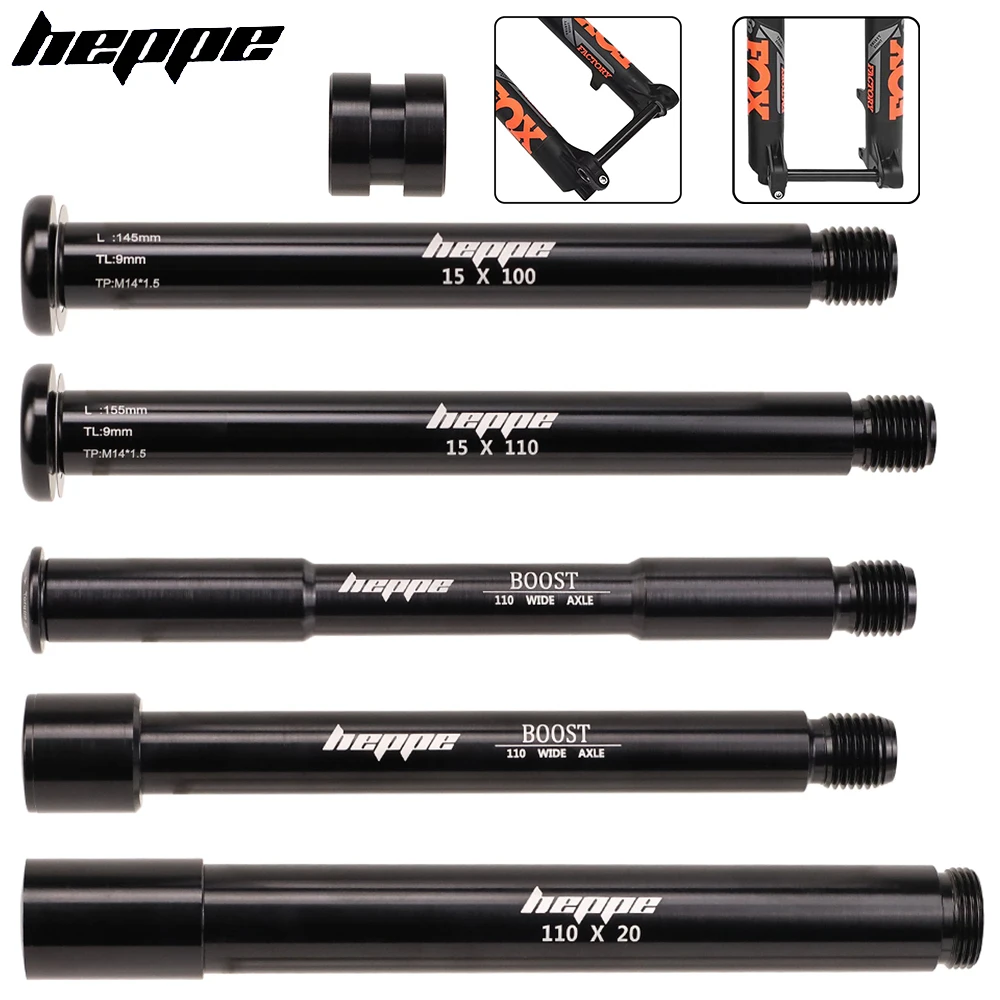 

HEPPE Bike 15x100/110 20x110 Thru Axle MTB Front Fork Shaft Skewer Bike Front Wheel Hub Axle for FOX 32/34/36/38/40 Front Fork