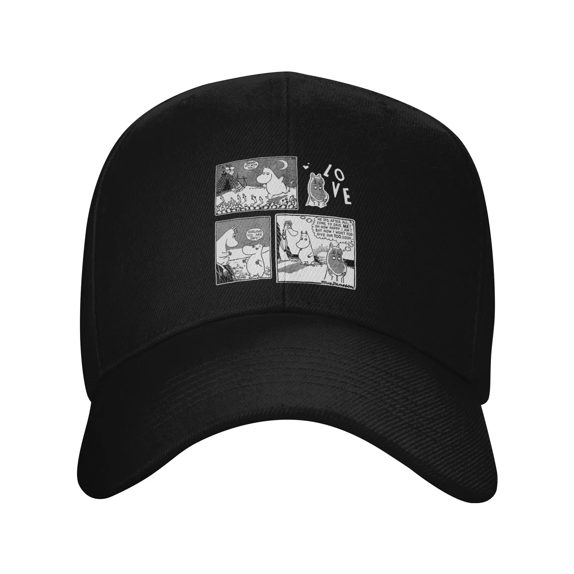Moomings Love Comic Moomintroll Saves Snorkmaiden Caps Adult Dad Hat Trucker Hat Sun Caps Adjustable Snapback Caps Baseball Cap