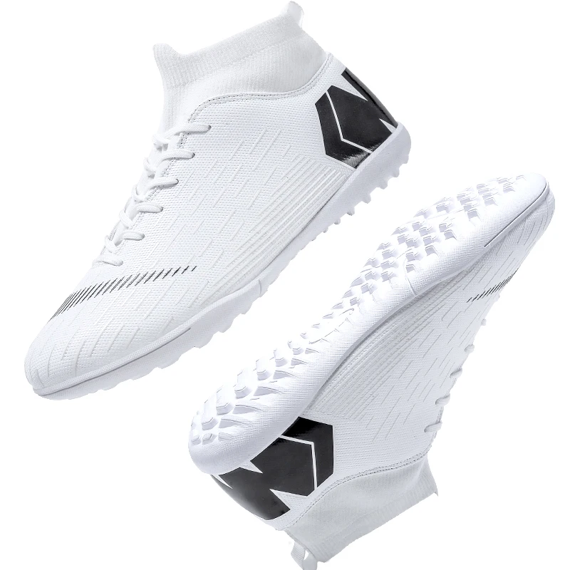 

2025 Football Shoes Adult Football Shoes Trainer Rubber Sole Men Women Kids Soccer Cleats Cross-Border New Model Breakthrough Na