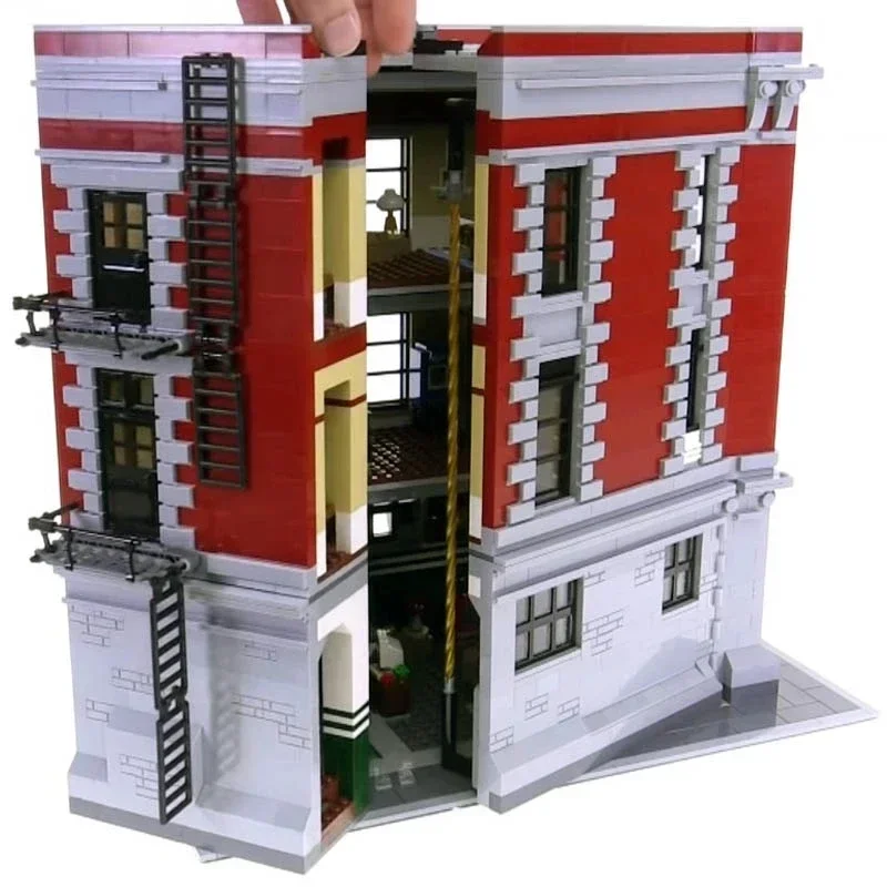 4634Pcs City Street View Ghostbusters Firehouse Headquarters 16001 Building Blocks Bricks Kit Compatible 75827 Kid Birthday Gift