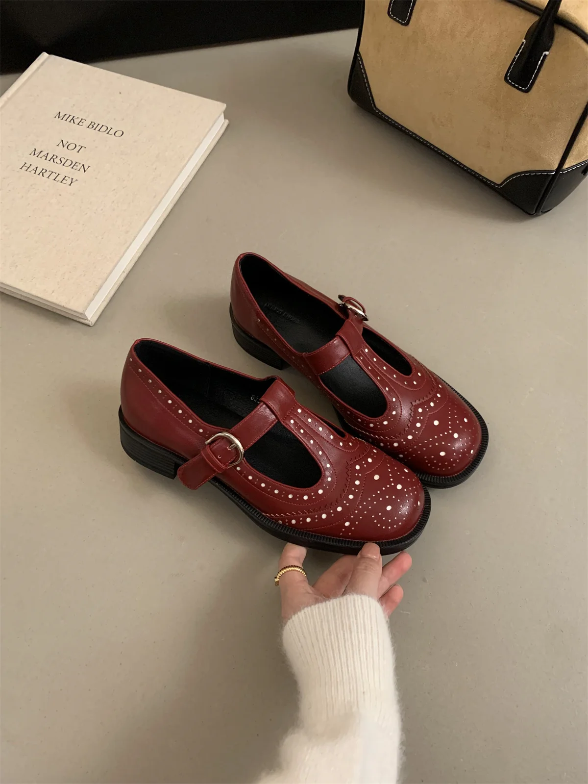 Runde Zehen klobige Ferse Mary Jane Mädchen Schuhe Retro bequeme Schule Slipper Schuh Student lässig täglich zu Fuß flache Schuhe