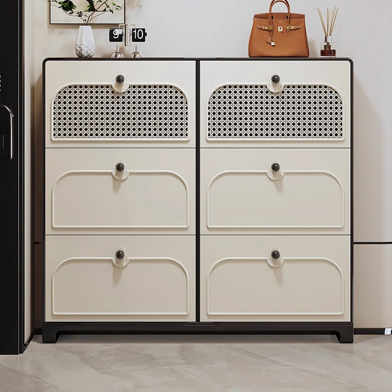 خزانة الأحذية العمودية الحديثة المنظم تخزين غرفة المعيشة المتنقلة صندوق عرض رف الأحذية الفاخرة مصمم موبليس أثاث المنزل #3