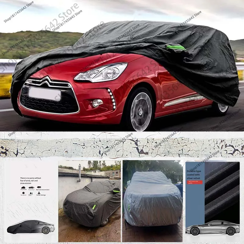 

Protective Full Covers Full Car Cover for DS3 2009-2015 190t Outdoor Waterproof Windproof Sunshade Dustproof