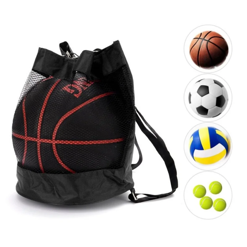 

Портативная сумка-рюкзак на шнурке для баскетбольных мячей, сетка для хранения футбольных мячей, уличная сумка-сетка для волейбольных мячей, спортивная дорожная сумка для игрушек
