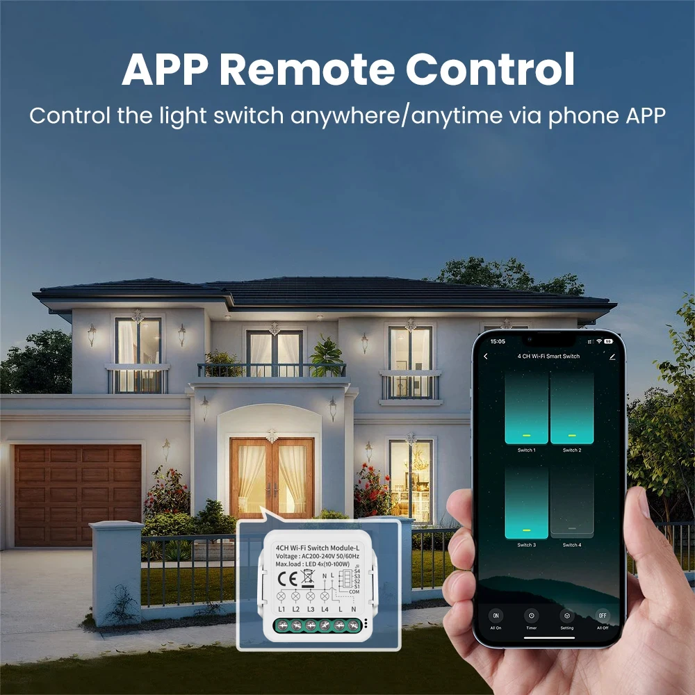 1 2 3 4 عصابة تويا الذكية واي فاي زيجبي مفتاح الإضاءة لا سلك محايد قواطع ذكية صغيرة الحياة الذكية دعم أليكسا جوجل المنزل أليس #2