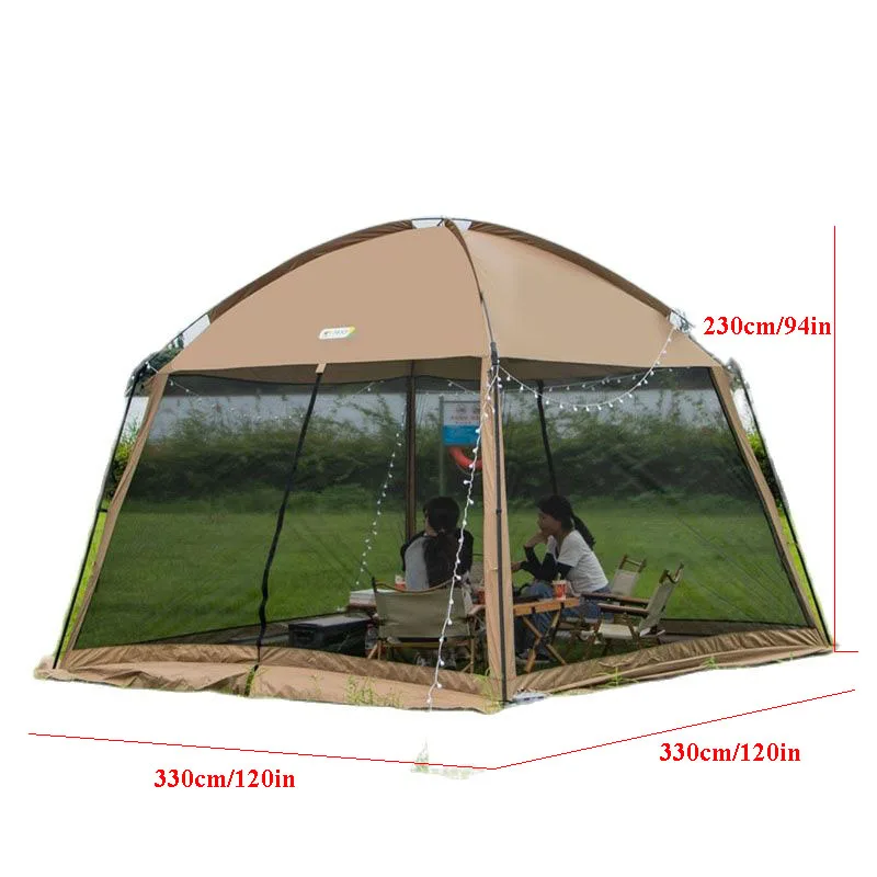 Oxford+Mesh Canopy Outdoor Sunscreen Anti-mosquito Tent Picnic Fishing Pergola UV Protection Sunshelter Large Space Party Tour