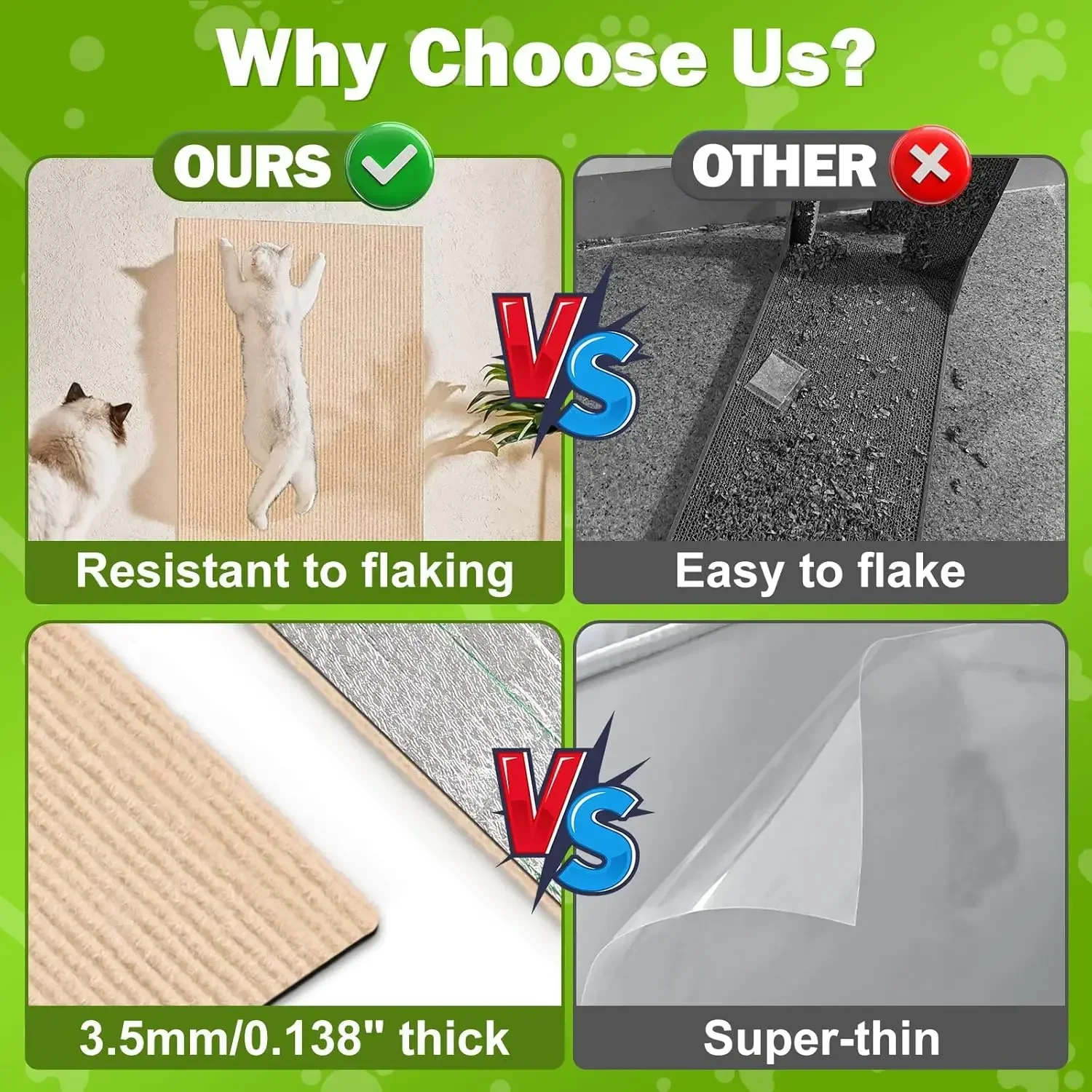 Trimmable Self-Adhesive Carpet Cats Scratch Board Wall Anti Cat Scratch Sofa Diy Cats Scratch Board Sofa Protection Paws Sharpen