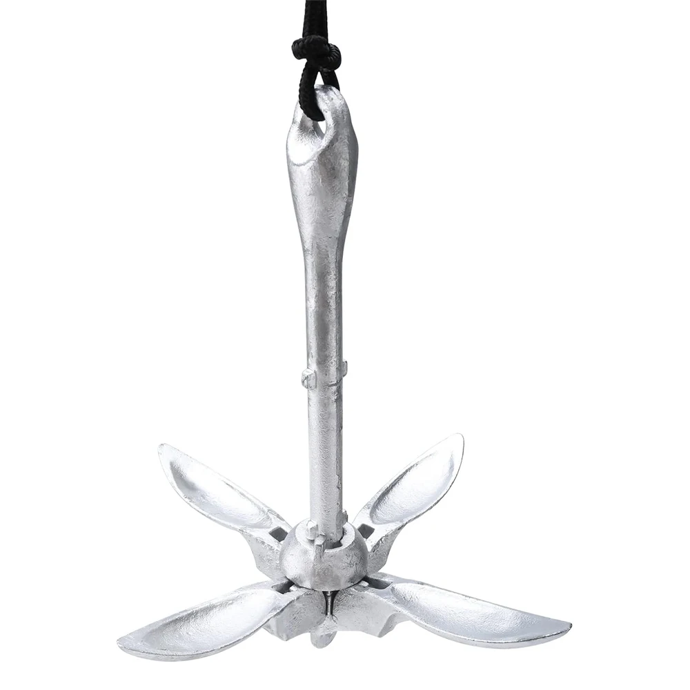 SSTT New Folding Kayak Anchor Kit for Canoe Boat Jet Ski Paddle Board Durable Boat Anchor Kits for Kayaks