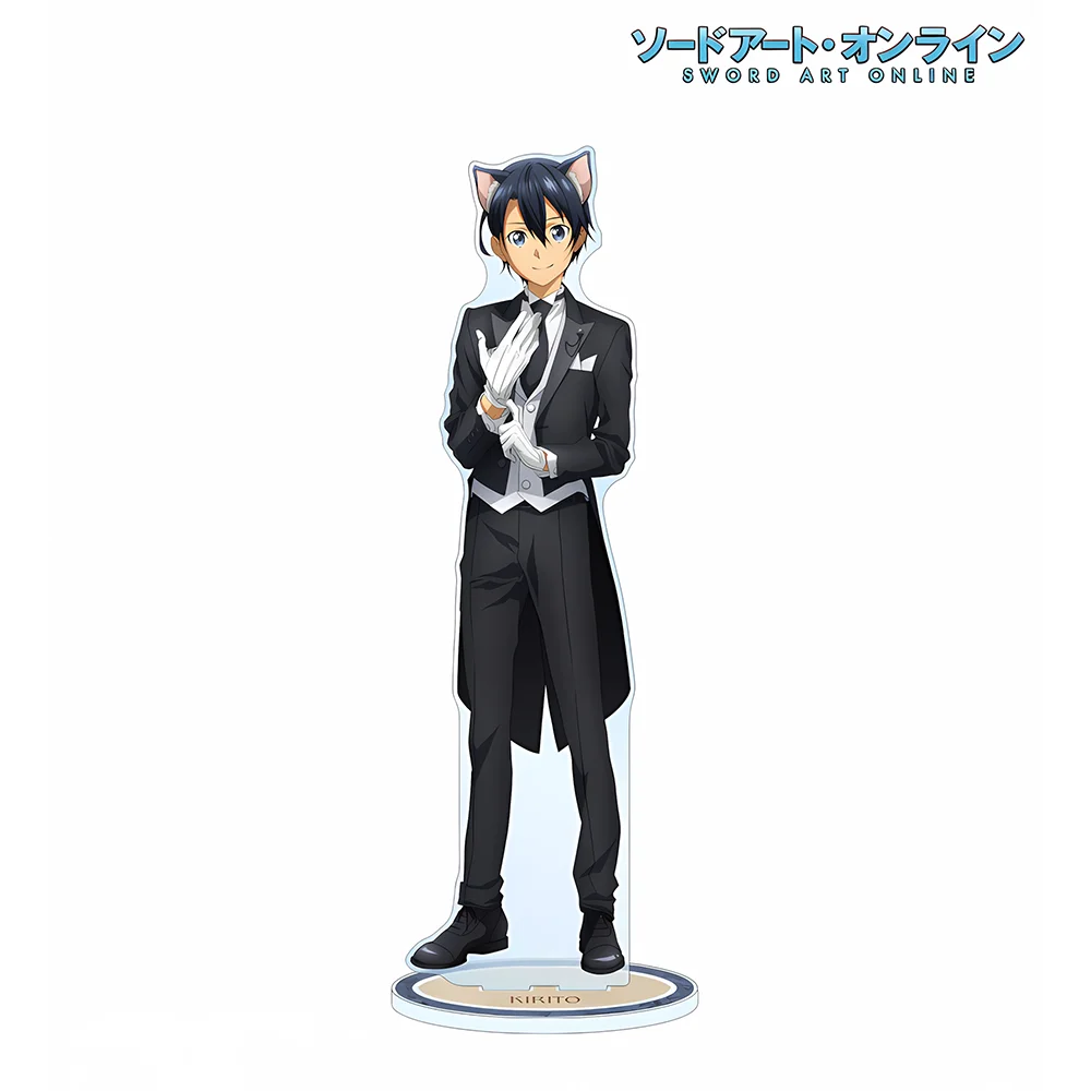 Anime Sword Art Online Acrylic Stand Figure Keychain Kirito Asuna Alice Eugeo Keyring Maid Butler Ver. Desktop Decor Gift view 2