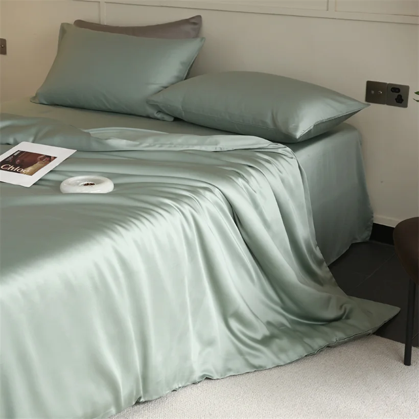 Mulberry Zijden Beddengoedset Luxe Natuurlijke 100% Zijden Dekbedovertrekset Laken Kussensloop Enkel Dubbel Laken King Queen Size