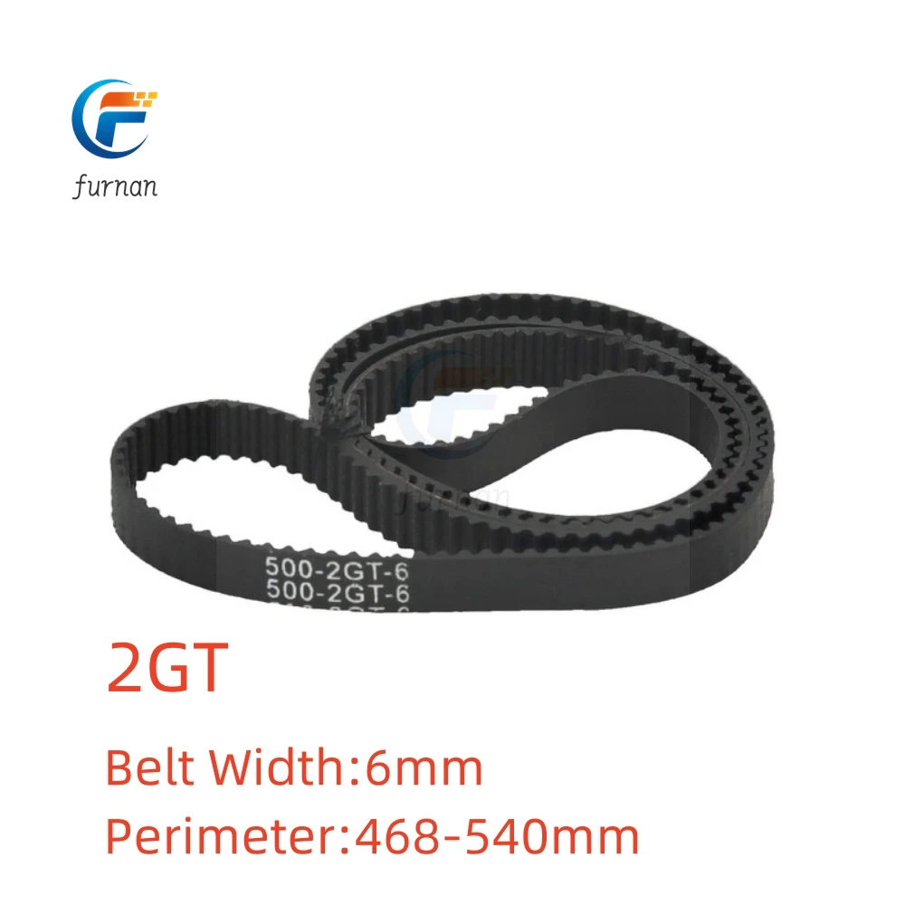 

3D Printer GT2 6mm Closed Loop Rubber 2GT Timing Belt Length 468 480 484 488 494 500 520 524 528 540 mm Transmission belt