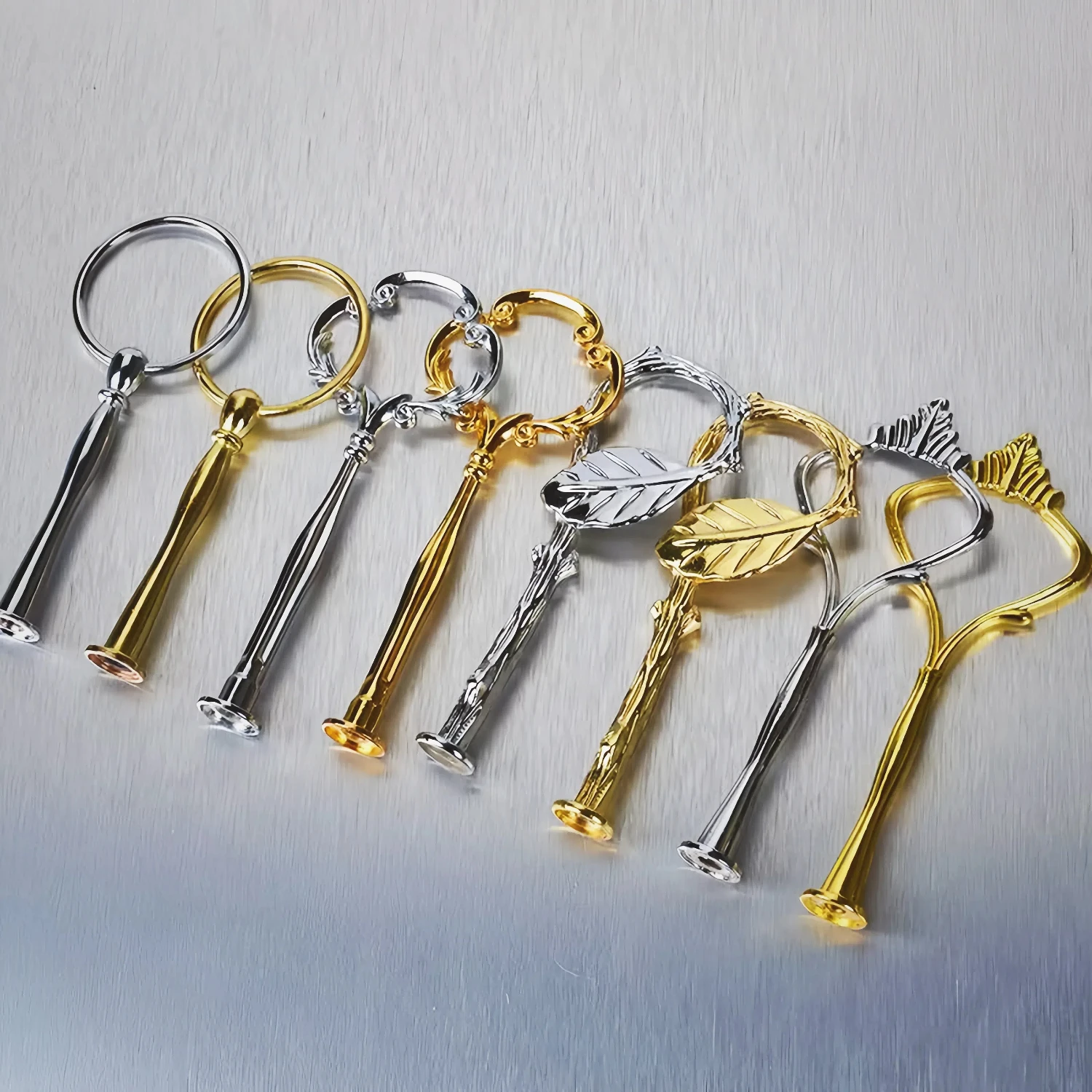 

Фурнитура, 3-х уровневая подставка для тарелок для торта, 3-х уровневая подставка для торта из цинкового сплава, поднос, подставка с ручкой, свадебная вечеринка