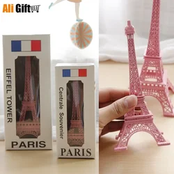 Pink Romantic Birthday Gift Eiffel Tower Model Art Craft Creative Gifts Desktop Wedding Decoration Home Decore 18cm