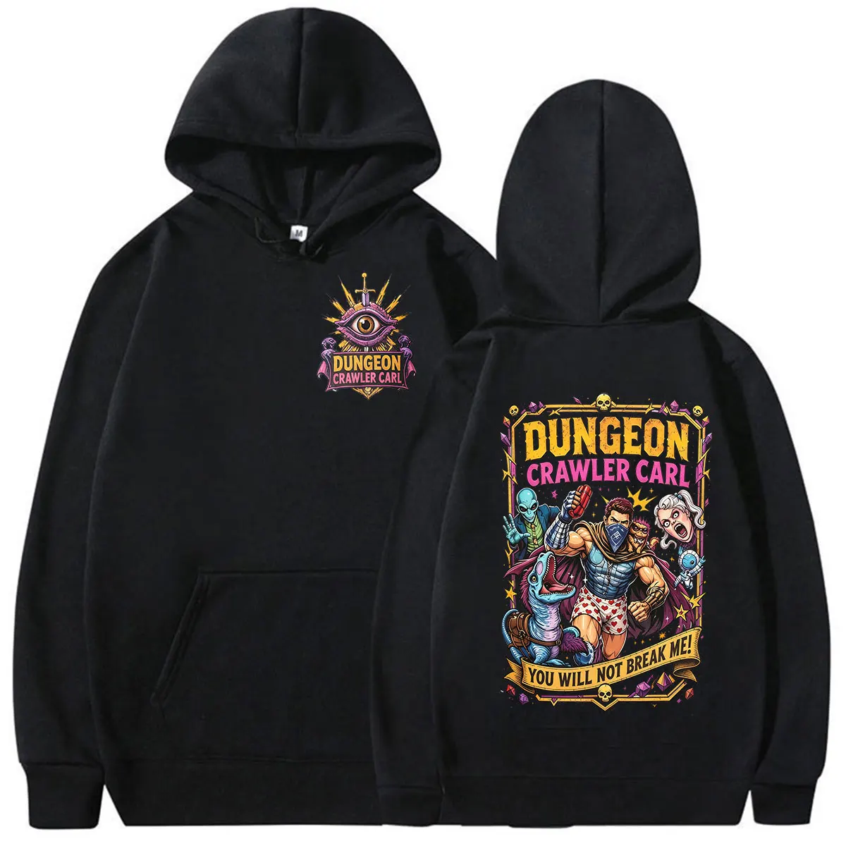 2026 Game Dungeon Crawler Carl You Will Not Break Me Print Hoodie Men Women Vintage Long Sleeve Fashion Tups Pullover Sweatshirt