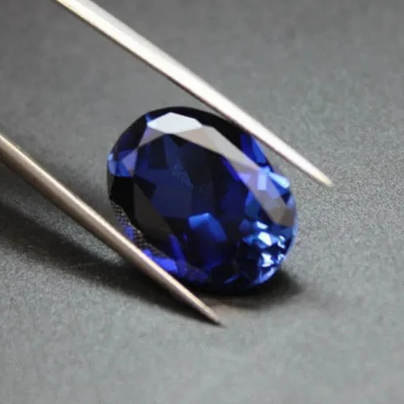 Box Storage Large Sapphire Oval Cut VVS Loose Gemstone Quality Sapphire for Jewelry Making/Collection/Inlay/Gift Gem Beads