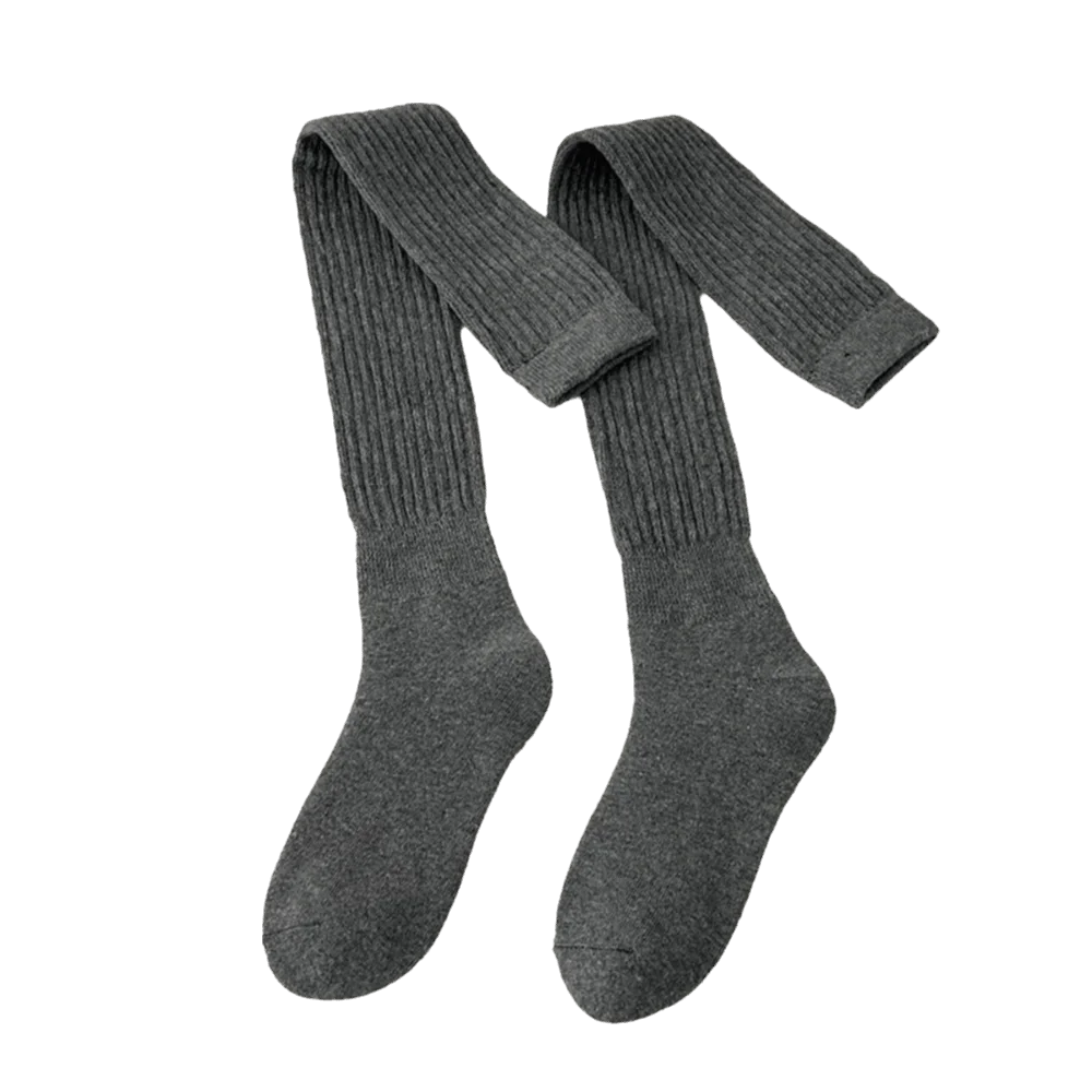 1 pair New Pleated Slouchy Over-Knee Socks Thick Stacked Thigh-High Socks Warm Winter Socks Women