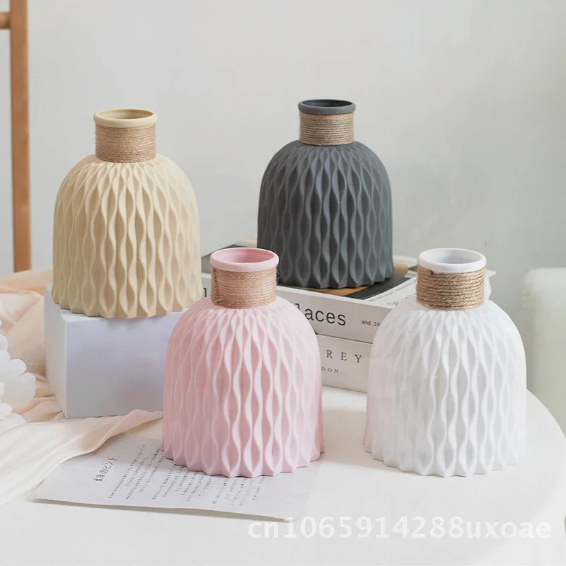Plastic Anti-fall Origami Vase Living Room Decoration Modern Props Decoration Simulation Desktop Layout Decoration Scene