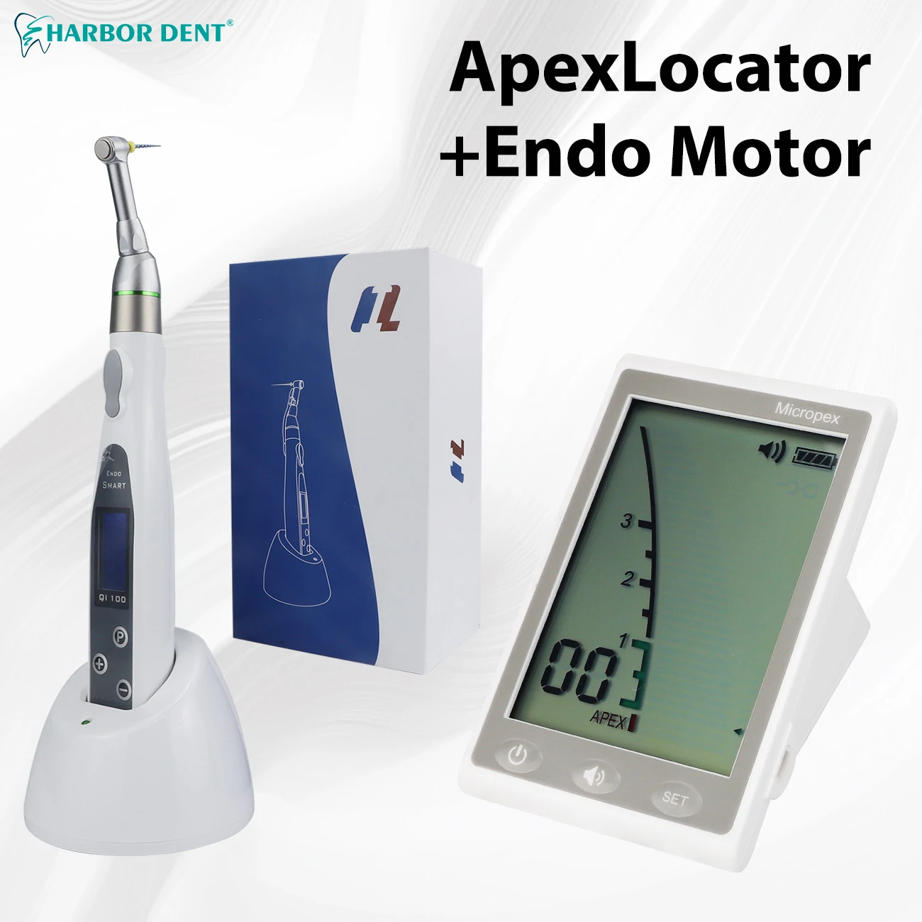 Dental  Endo Motor 16:1 Dental Reduction Equipment Wireless Endo With LED Light Dental Root Canal Apex Locator Whole Set