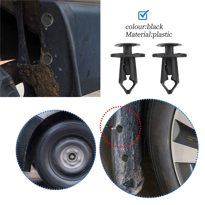 120PCS Car Plastic Rivets Retainer 6.3Mm 8Mm 9Mm 10Mm Expansion Screws Replacement Kit Bumper Push Rivet Clips