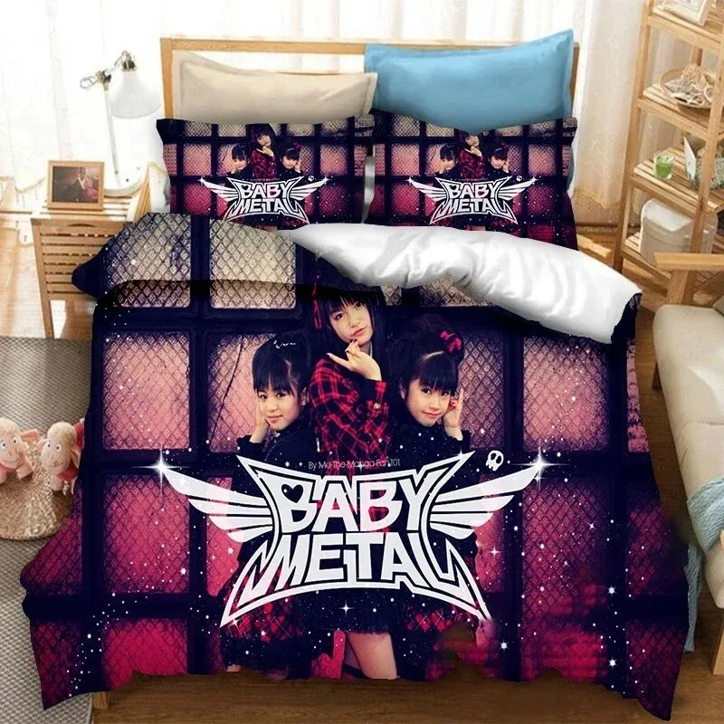 3D Printed Babymetal Band All Season Bedding Set Boys Girls Twin Queen Size Duvet Cover Pillowcase Bed Kids Adult