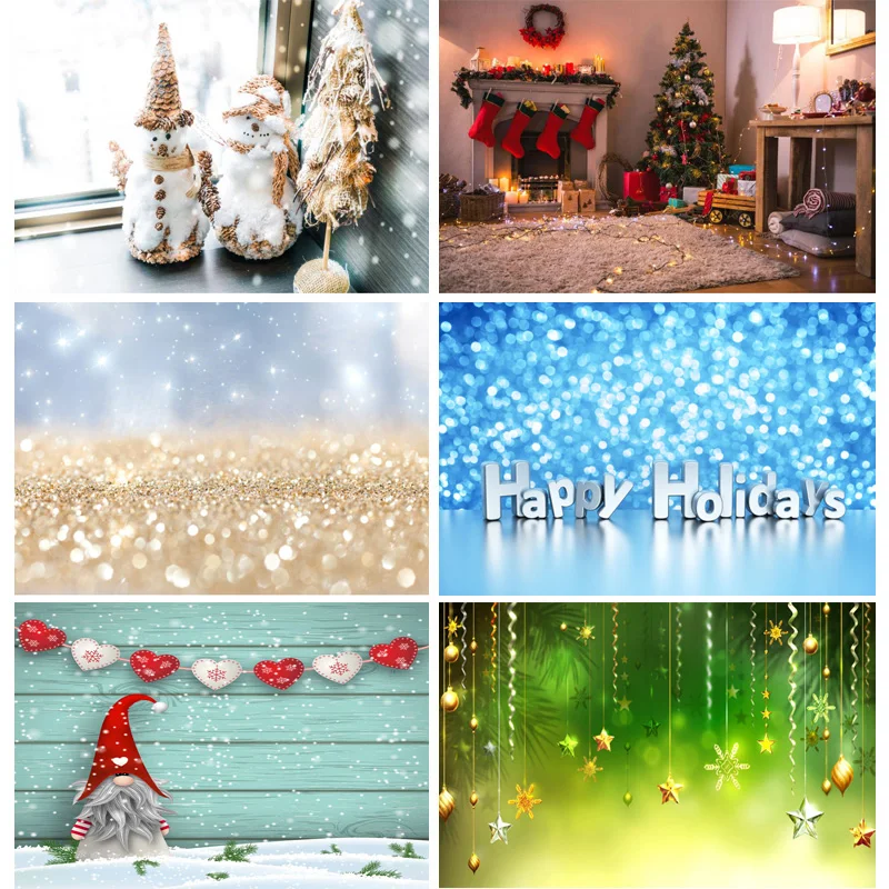 SHUOZHIKE Art Fabric Christmas Day Photography Backdrops Prop Christmas Tree Festival Theme Photo Studio Background XTSD-06