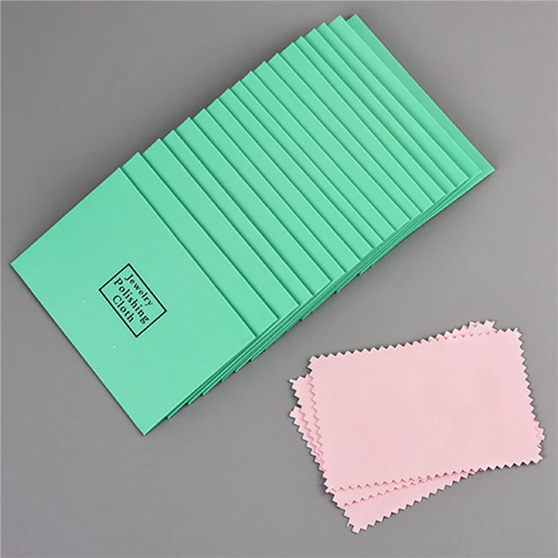 

A85M 200Pcs Silver Polish Cleaning Polishing Cloth Package Silver Cleaning Cloth WW Wiping Cloth Silver Jewelry Suede