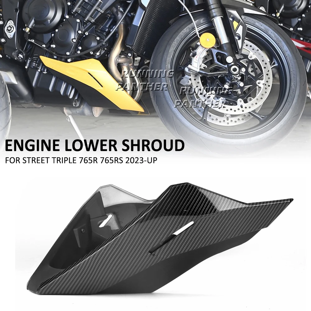 New Motorcycle Engine Lower Spoiler Body Fairing Protector Guard Chassis Shield For Street Triple 765 RS R 765RS 765R 2023 2024