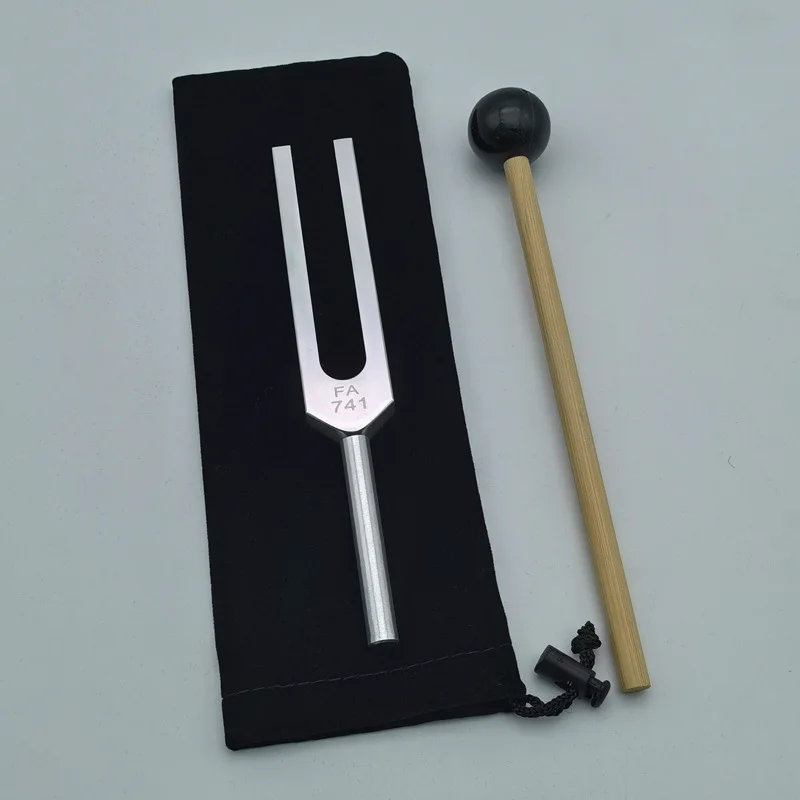 Silver Aluminum Alloy Tuning Fork Set 174HZ,285,396,417,528,639,741,852,963HZ Instrument Accessories