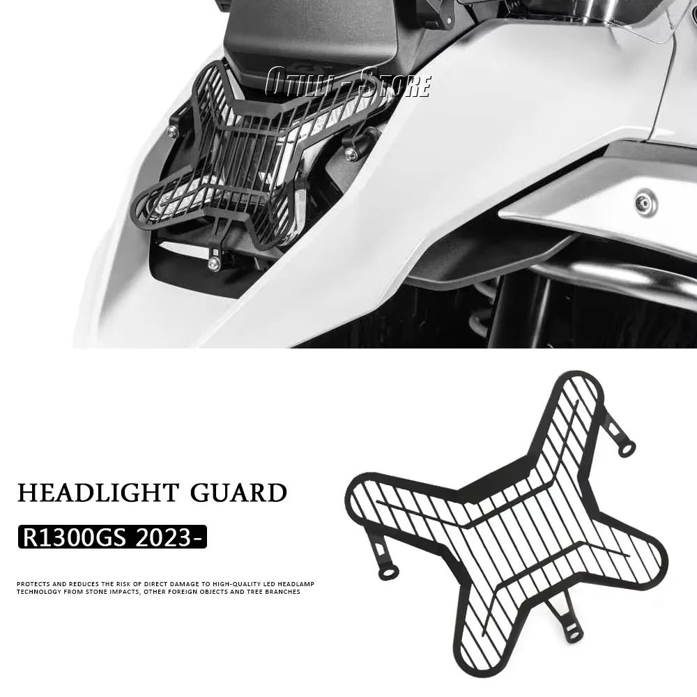 

Headlight Protector Motorcycle Accessories Head Lights Grille Guard Cover 2023 2024 For BMW R1300GS R1300 GS R 1300 GS r1300gs