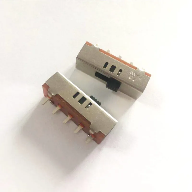 5 Pcs SS-23E03G2 (2P3T) Slide Switch Dr. Pistol Drill Switch 3 Position Toggle Switch No Fixed Foot Vertical Black Handle