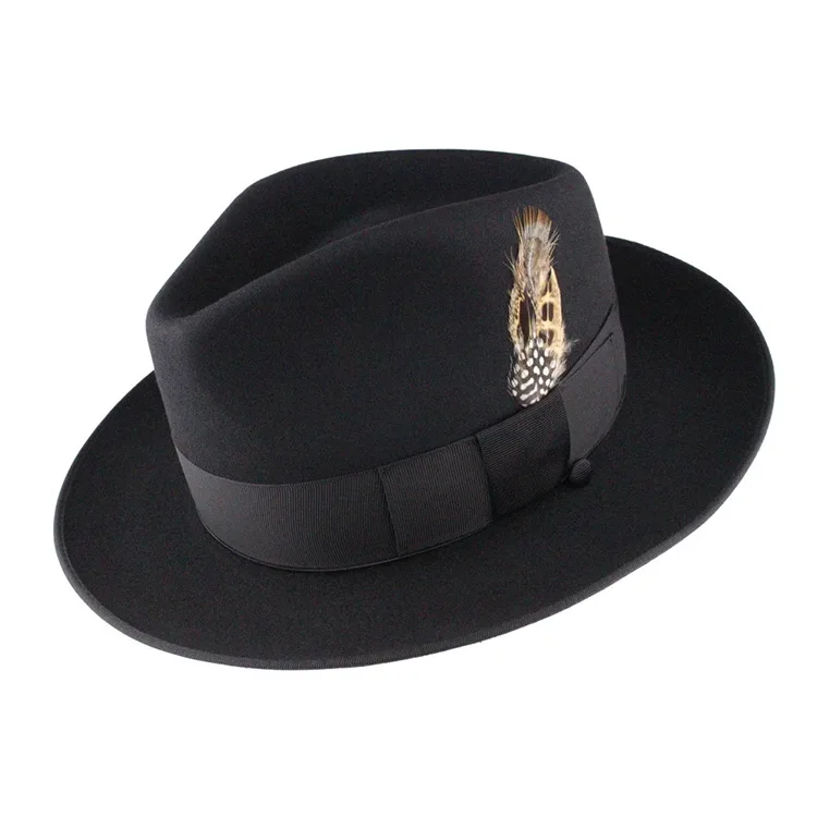 

Solid Color Top Hat Pure Wool Felt Hat Retro Jazz Felt Hat
