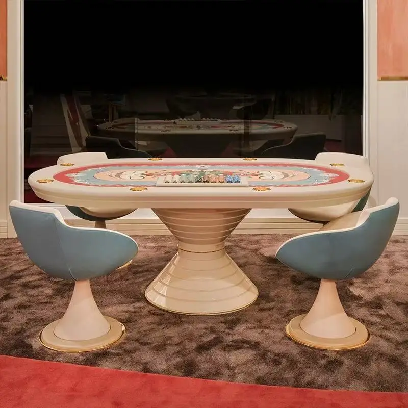 Luxury Upgraded Custom 10-Person Baccarat Table Customizable Top High-End Casino Poker Table China