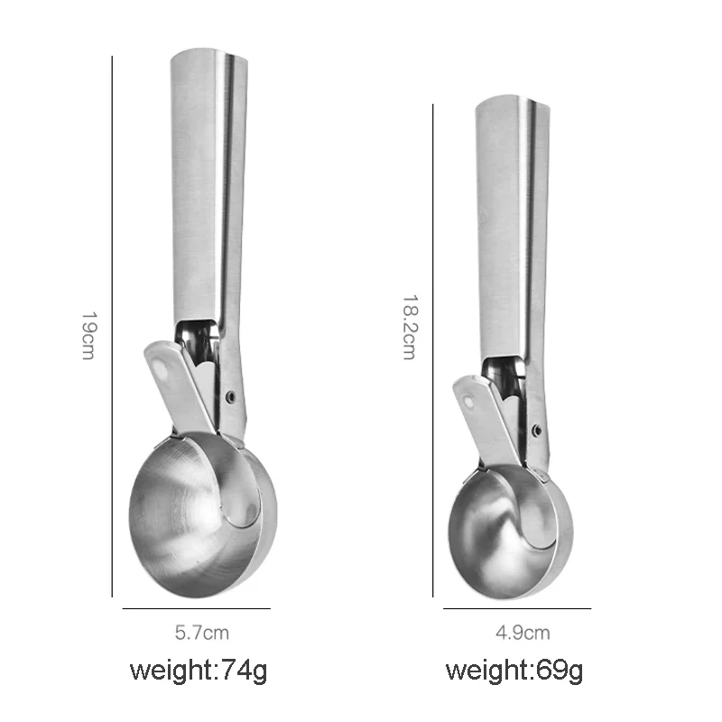 

Ice Cream Scoop, Stainless Steel Ice Cream Scoop, Spring-Loaded Ice Cream Scoop,Ice Cream Scoop and Watermelon/Fruit Scoop