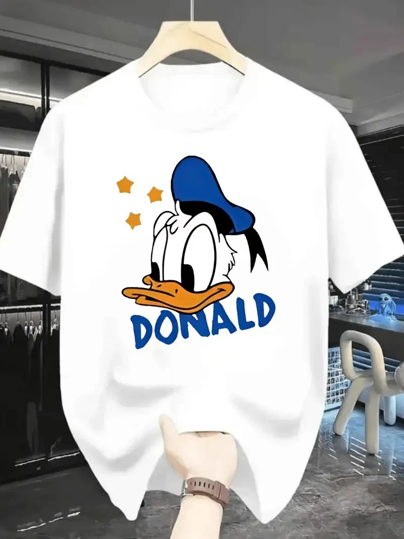 

Funny Cool Couple Disney Family Cartoon Donald Duck T Shirt Unisex Men Cotton Women Tee Oversize Top Streetwear Clothing