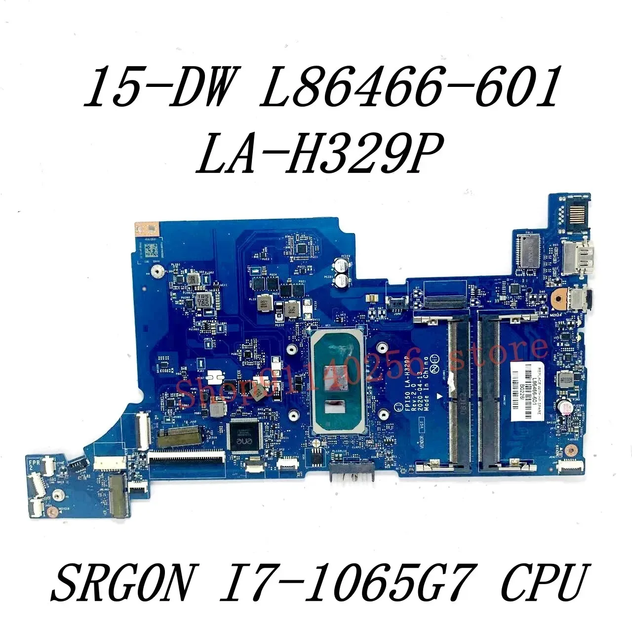 Placa base de ordenador portátil HP 15-DW, L86465-601 de L86466-601, L86470-601, LA-H329P, I3-1005G1, CPU 100% probado, I5-1035G1