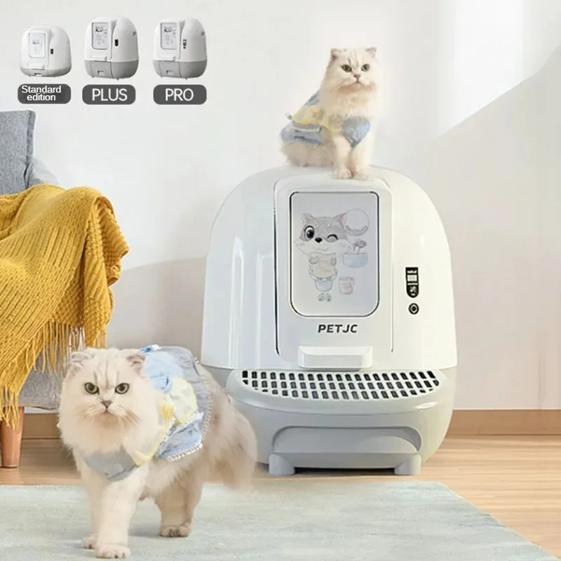 

Large Automatic Sand Cat Litter Box Self-cleaning Smart Cats Litter Closed Cat Tray Electric Portable Pet Products Accessories