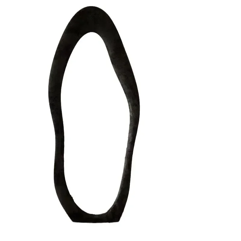 Cream wind full body dressing mirror, irregular  Internet celebrity cloud special-shaped mango floor mirror